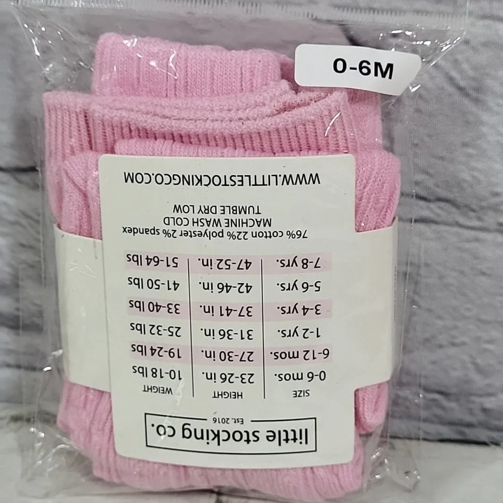 Little Stocking Co. Baby Girls Cable Knit‎ Tights size 0-6 Month set of 3 New
